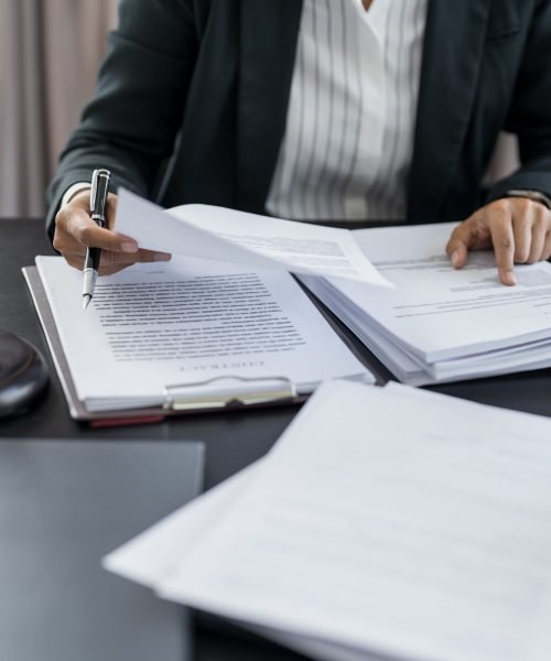Lawyer businessman working with lawbook in office or courtroom Legal counsel with gavel and legal law. justice and lawyer concept Judge gavel hammer on Lawyer desk